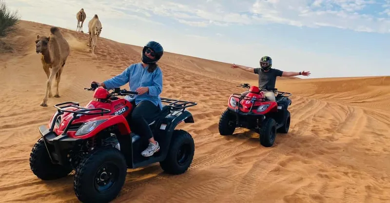 Adventure Quad Bike Safari, Camel Ride & Refreshment — ATV tour in Dubai