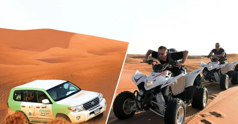 Desert Safari, Quad Bike, Camel Ride and Sandboarding — ATV tour in Dubai