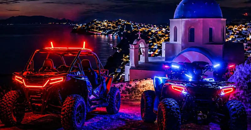 ATV Glow Night Tour + Drinks — ATV tour in Santorini